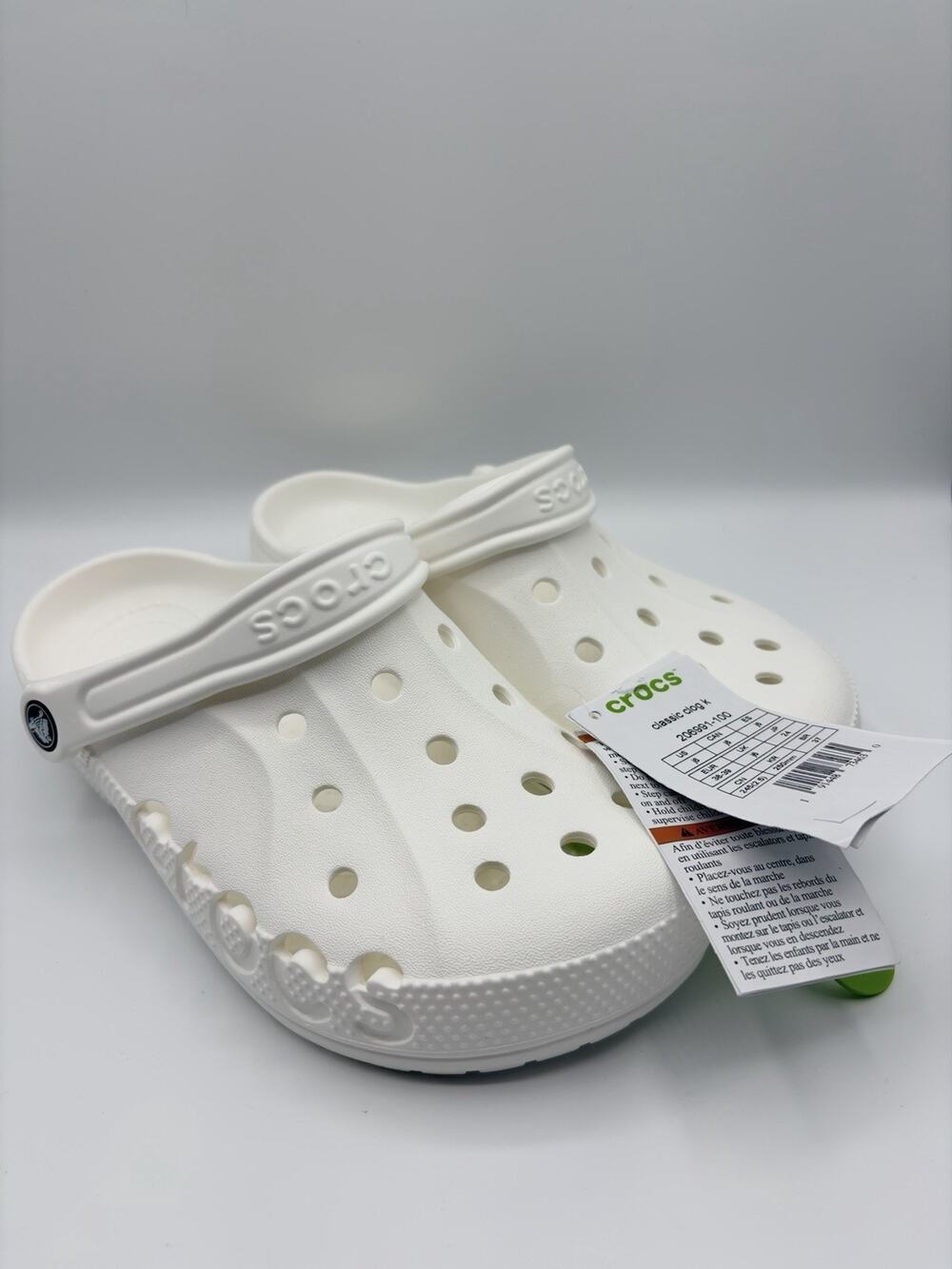 Crocs Classic Kids Clog 206991 Size J6 Youth 6 Slip On White NWT